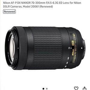 Nikon AF-P DX NIKKOR 70-300mm f/4.5-6.3G ED Lens